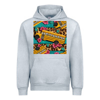 Heather Grey school bus and leopar seamless pattern Urban Hoodie - BundleAndBundleShop