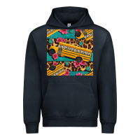Navy school bus and leopar seamless pattern Urban Hoodie - BundleAndBundleShop