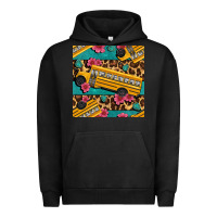 Pigment Black school bus and leopar seamless pattern Urban Hoodie - BundleAndBundleShop