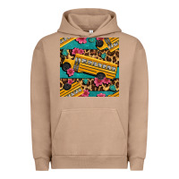 Pigment Burro school bus and leopar seamless pattern Urban Hoodie - BundleAndBundleShop