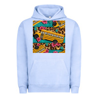 Pigment Grape Ice school bus and leopar seamless pattern Urban Hoodie - BundleAndBundleShop