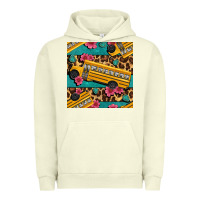 Pigment Pistachio school bus and leopar seamless pattern Urban Hoodie - BundleAndBundleShop