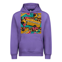 Tulip school bus and leopar seamless pattern Urban Hoodie - BundleAndBundleShop