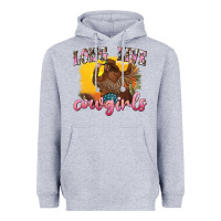 Heather Grey western long live cowgirls Heavyweight Hoodie - texasbilliewilder