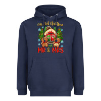 Navy our first christmas as mr and mrs Heavyweight Hoodie - Zillion Design Studio