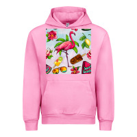 Fuchsia Pink sweet summer flamingo seamless pattern Urban Hoodie - BundleAndBundleShop