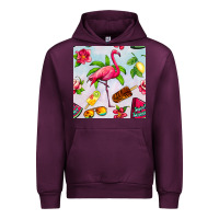 Mauve Wine sweet summer flamingo seamless pattern Urban Hoodie - BundleAndBundleShop
