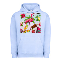 Pigment Grape Ice sweet summer flamingo seamless pattern Urban Hoodie - BundleAndBundleShop