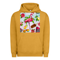 Pigment Peanut Butter sweet summer flamingo seamless pattern Urban Hoodie - BundleAndBundleShop