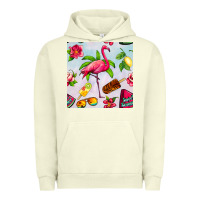 Pigment Pistachio sweet summer flamingo seamless pattern Urban Hoodie - BundleAndBundleShop
