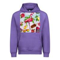 Tulip sweet summer flamingo seamless pattern Urban Hoodie - BundleAndBundleShop
