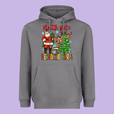 Heavyweight Hoodie north pole reindeer farm