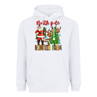 White north pole reindeer farm Heavyweight Hoodie - Zillion Design Studio
