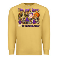 Antique Gold i'm just here for the snacks #basketball sister Premium Sweatshirt - Zillion Design Studio