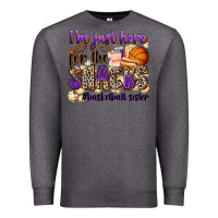 Charcoal Heather i'm just here for the snacks #basketball sister Premium Sweatshirt - Zillion Design Studio