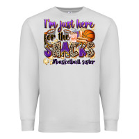 Dove Grey i'm just here for the snacks #basketball sister Premium Sweatshirt - Zillion Design Studio