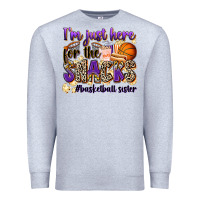 Heather Grey i'm just here for the snacks #basketball sister Premium Sweatshirt - Zillion Design Studio