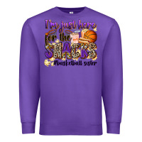 Purple i'm just here for the snacks #basketball sister Premium Sweatshirt - Zillion Design Studio
