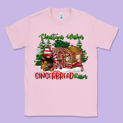 Christmas Wishes Gingerbread Kisses Classic Tee Designed By Fadigitalartstudio