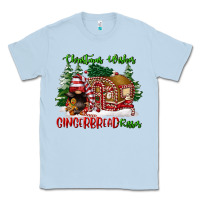 Dusty Blue christmas wishes gingerbread kisses Classic Tee - FaDigitalArtStudio