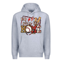 Heather Grey no place like home baseball Premium Hoodie - Jasminsmagicworld
