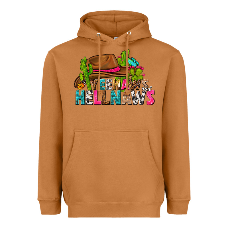 Yeehaws And Hellnaws Heavyweight Hoodie by texasbilliewilder | Teevron