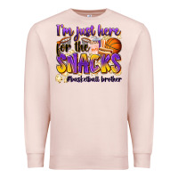 Pale Pink i'm just here for the snacks #basketball brother Premium Sweatshirt - Zillion Design Studio