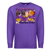 Purple i'm just here for the snacks #basketball brother Premium Sweatshirt - Zillion Design Studio