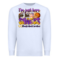 White i'm just here for the snacks #basketball brother Premium Sweatshirt - Zillion Design Studio