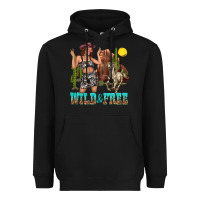 Black wild and free Heavyweight Hoodie - texasbilliewilder