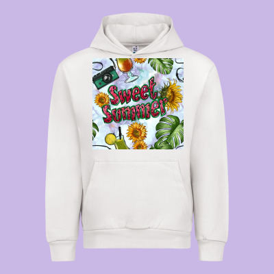 Sweet Summer Seamless Pattern Urban Hoodie Designed By Bundleandbundleshop