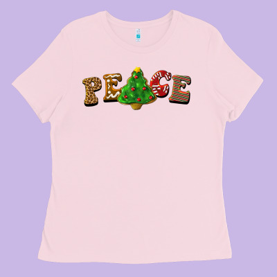 Christmas Peace Ladies Tee Designed By Barkaloodesign