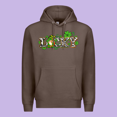 Lucky With Gnome And  Shamrocks Premium Hoodie Designed By Adodesignshop