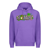Purple lucky with gnome and  shamrocks Premium Hoodie - AdoDesignShop