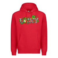 Red lucky with gnome and  shamrocks Premium Hoodie - AdoDesignShop