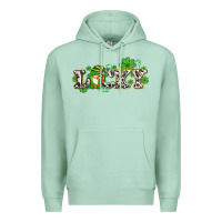 Seafoam lucky with gnome and  shamrocks Premium Hoodie - AdoDesignShop