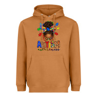 Meerkat autism awareness afro messy bun Heavyweight Hoodie - texasbilliewilder