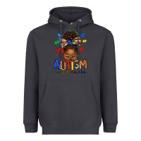 Smoke autism awareness afro messy bun Heavyweight Hoodie - texasbilliewilder