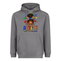 Storm autism awareness afro messy bun Heavyweight Hoodie - texasbilliewilder