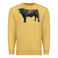 Antique Gold black angus bull Premium Sweatshirt - RanaPortraitStore