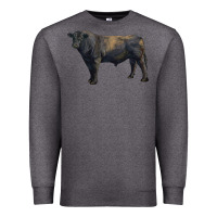 Charcoal Heather black angus bull Premium Sweatshirt - RanaPortraitStore