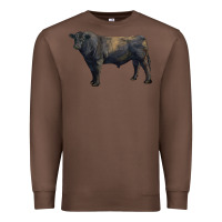 Chestnut black angus bull Premium Sweatshirt - RanaPortraitStore