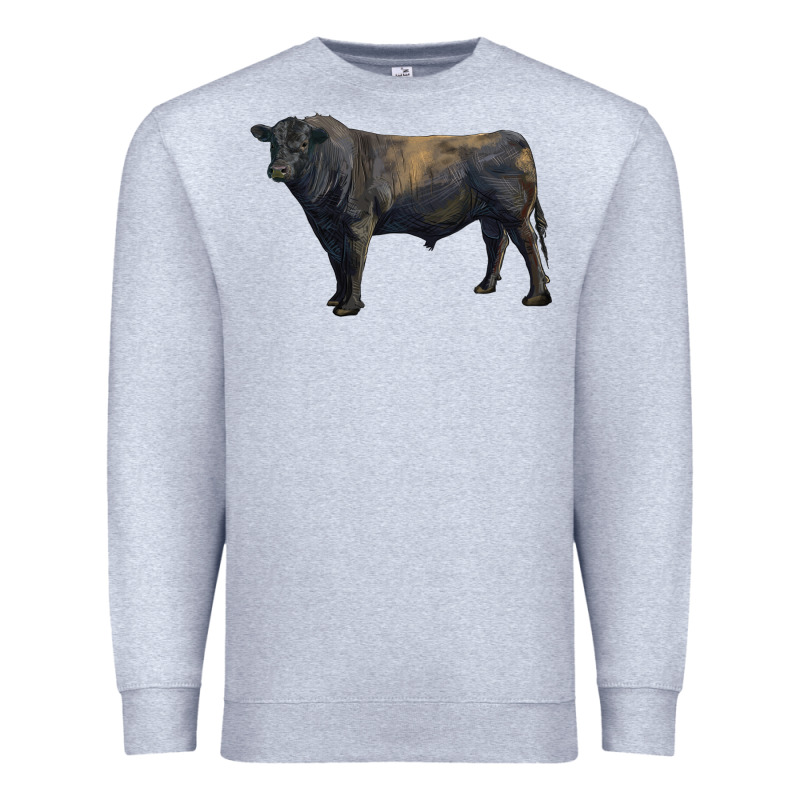Black Angus Bull Premium Sweatshirt by RanaPortraitStore | Teevron