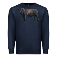 Navy black angus bull Premium Sweatshirt - RanaPortraitStore