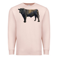 Pale Pink black angus bull Premium Sweatshirt - RanaPortraitStore