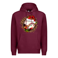 Burgundy Christmas baseball Premium Hoodie - JahusDesignShop