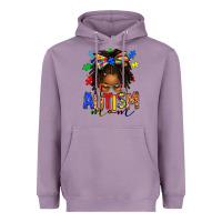 Lavender autism mom afro locs messy bun Heavyweight Hoodie - texasbilliewilder