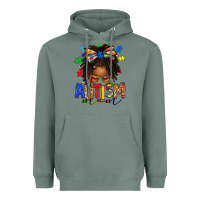 Sage autism mom afro locs messy bun Heavyweight Hoodie - texasbilliewilder