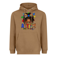 Toasted Coconut autism mom afro locs messy bun Heavyweight Hoodie - texasbilliewilder