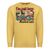 Antique Gold i'm just here for the snacks #baseball sister Premium Sweatshirt - Zillion Design Studio
